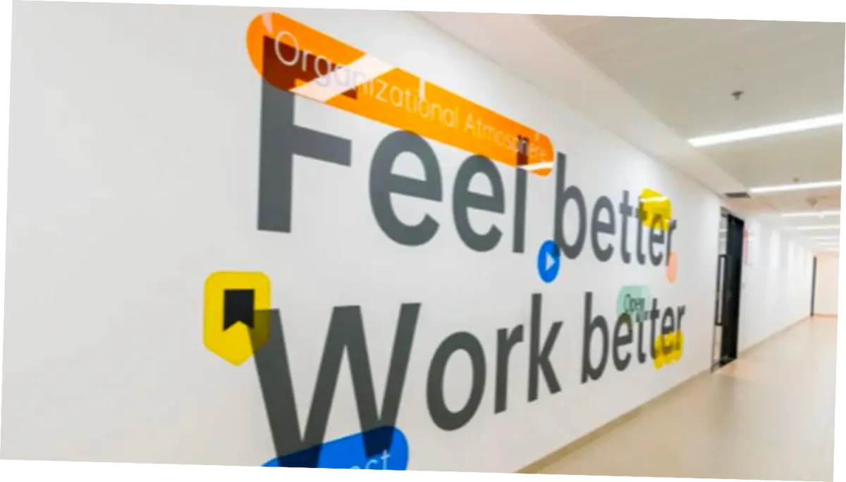 Custom interior decor vinyl graphics for commercial spaces and offices
