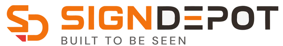Sign Depot commercial signage and branding company black logo
